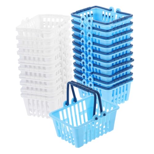 VICASKY 20St Einkaufskorb Storage Baskets für spielzeugkorb hühner Miniatur Kleiner Korb Aufbewahrungsspielzeug Mini -Picknickkorb Plastik von VICASKY