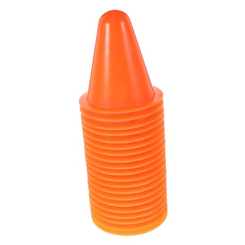 VICASKY 20St Rollschuhstapel Sportplatzmarkierung Schlittschuhe kleine Straßensperre Trainingsstütze Trainingsmarkierungskegel Trainingshütchen Fußball Sporttrainingskegel Plastik Orange von VICASKY