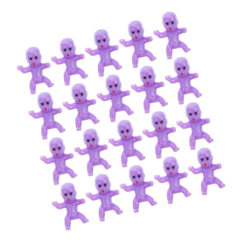 VICASKY 20st Mini- -eiswürfel Partyzubehör Babyfiguren Aus Kunststoff Kleine Mini-Babys -minipuppen Badespielzeug Für Babys Mini-Kunststoff- - Plastik Violett von VICASKY