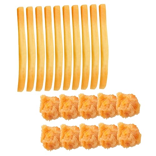 VICASKY 20st Snack-Modell Spielzeugnahrung Bratpfannen -bratpfanne Küchenspielzeug Gefälschtes Essen Braten Pommes Frittes Künstliche Falsche Pommes Frites Frittiertes Modell PVC von VICASKY