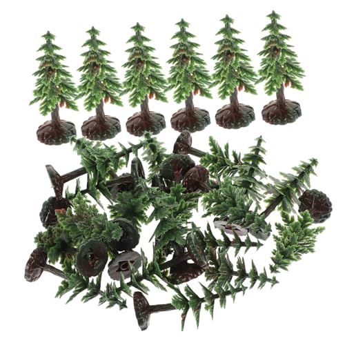 VICASKY 20st Weihnachtsbaumschmuck-modellspielzeug Goldener Weihnachtsschmuck Künstliche Weihnachtsbäume Mini-baumstatue Minibaum Mini-baummodell-Spielzeug Mini-Weihnachtsbaum PVC von VICASKY