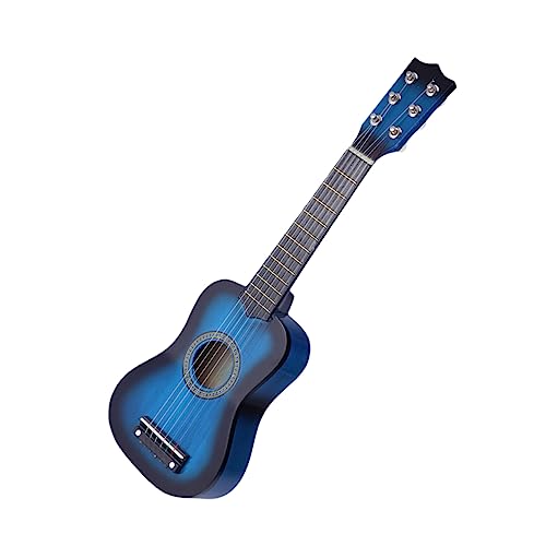 VICASKY 23 Tragbare Gitarre Gitarrenspielzeug Musikinstrument Holzgitarre Gitarre Bambus Blue von VICASKY