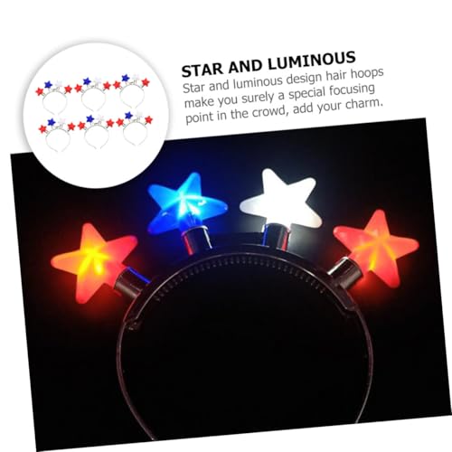 VICASKY 24 Leuchtende Stirnbänder aus Abs mit Sternmotiv für Unabhängigkeitstag Party Festival Kostüm Zubehör Langlebig Sicher VICASKY 24 Leuchtende Stirnbänder aus Abs mit Sternmotiv für Unabhängigkeitstag Party Festival Kostüm Zubehör Langlebig Sicher von VICASKY