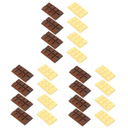 VICASKY 24 Stück Schokoladen Ornamente Künstliche Schaufenster Requisiten Multifunktionale Schokoladendekoration Kleines Schokoladenmodell Multifunktionale Gefälschte von VICASKY