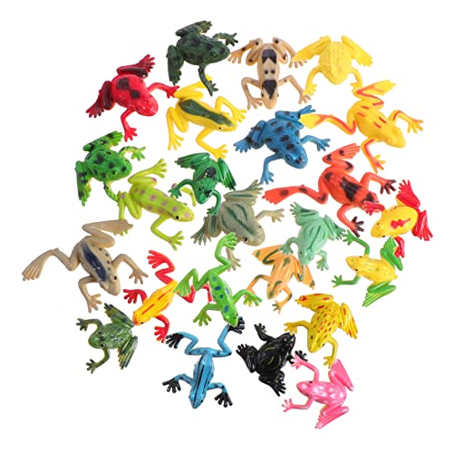 VICASKY 24st Kleines Froschmodell Miniatur-froschstatue Frosch-Statue Figuren Kleine Frösche Frosch Zeug Sitzsack-wurfspiel Für Frosch-sezierset Für Tiere Ente PVC von VICASKY