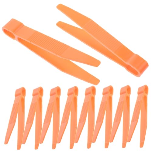 VICASKY 25St Pinzette für experimente für Experiment adventsgeschenke Educational Toys Kinderspielzeug Kleinkinder Perlen Pinzette Kinderpinzette Plastik Orange von VICASKY