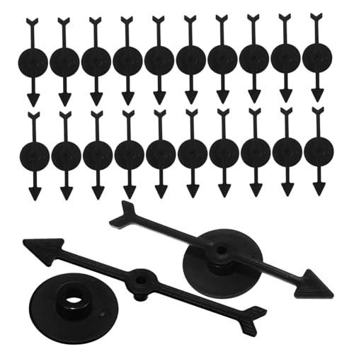 VICASKY 25st Rotierendes Brettspielzubehör Flipper Saugspinner Zappeln Spiel Masse Spiel Für Das Klassenzimmer Partypfeil Zappelt Spinnen Pfeilspiel Fliegen Plastik Black von VICASKY