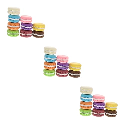 VICASKY 27 STK Kuchen-Modell Falsches Brot Gefälschter Nachtisch Gefälschtes Sandwich Süßes Macaron Cupcake-kapazitäten Gefälschtes Macaron-Spielzeug Gefälschter Macaron Macarons Dekor Ton von VICASKY