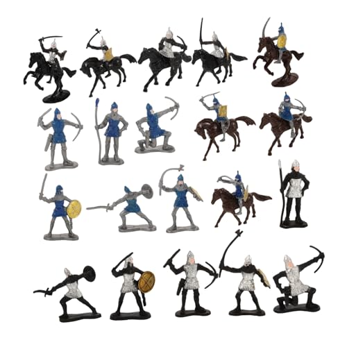 VICASKY Winziges Soldatenmodell-Set 28-teilig Miniatur-ritterfiguren Soldaten-minifiguren für Jungen und Mädchen Spielset von VICASKY