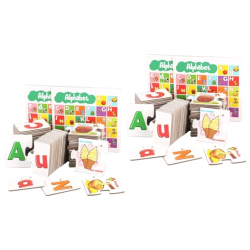 VICASKY 2St Alphabet-Matching-Puzzle Spielzeug für Kinder Toys gieskanne kinderspielzeug kinderknallzeug Kinder Spielzeug Puzzlematte Alphabet passende Karten Brief passende Karten von VICASKY