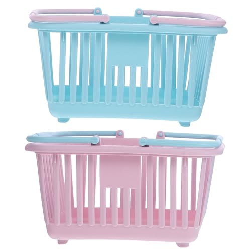 VICASKY 2St Aufbewahrungskorb tragbarer Einkaufskorb Aufbewahrungskörbe für Kinder Kiste Storage Boxes aufbwahrungs-Box Gemüsekörbe für zu Hause Aufbewahrungskörbe für Kleinigkeiten pp von VICASKY