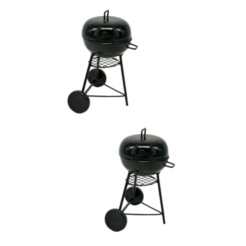 VICASKY 2St Camping-Layout-Stütze puppenhauszubehör blackh Desktop-Ornament ösch Noir Camping-Dekoration swor tragbar Spielzeug Kleiner Grill Brotmacher Mini-Grill Miniatur-Bohrerfiguren von VICASKY