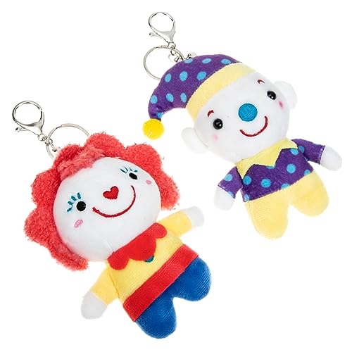 VICASKY 2St Clown-Schlüsselanhänger für kindergeschenke weinachts Weihnachten Plüschpuppe Kuscheltier Schlüsselanhänger Plüschtier Legierung von VICASKY