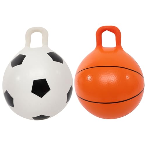 VICASKY 2St Flummi hühner Spielzeug Kinder Sport badketball fußfederball pufferball Fußballspielzeug Aufblasbares hüpfendes Spielzeug Kind hüpft Hüpfbälle für Kinder interaktive Kugel PVC von VICASKY