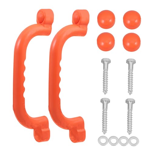 VICASKY 2St Kindersicherungsgriff Spielplatz Ausrüstung Sandspielzeug für draußen Outdoor Spielplatz zubehör Spielplatzzubehör Zuggriffe für Spielplätze Plastik Orange von VICASKY