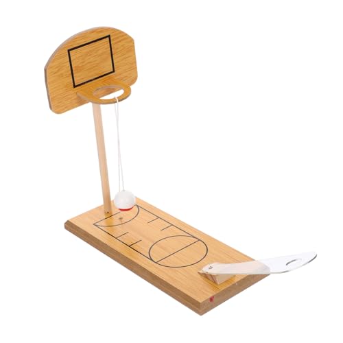 VICASKY 2St Lernspielzeug Tischbasketballspiele winziger Basketballkorb Fingerspiel Mini-Schreibtisch-Basketball Chaps Kinder kinderspielzeug Outdoor-Spielset Basketball Spiel Hölzern von VICASKY