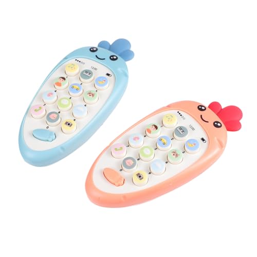 VICASKY 2St Musik-Telefon-Spielzeug Kinder spielset Mini-Handy Jungs-Spielzeug Spielzeug interaktives Spielzeug Toy Babyphone Musikalisches Telefon für Kinder Handy Spielzeug Abs von VICASKY