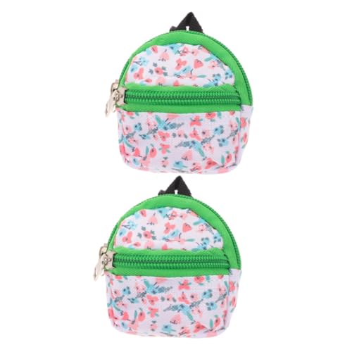 VICASKY 2St Puppenrucksack Mini Spielzeug Rucksack für Puppen Puppen-Ankleidetasche Puppenschulrucksack Reiserucksack Requisiten für die Puppenfotografie Schulranzen-Ornament Polyester von VICASKY