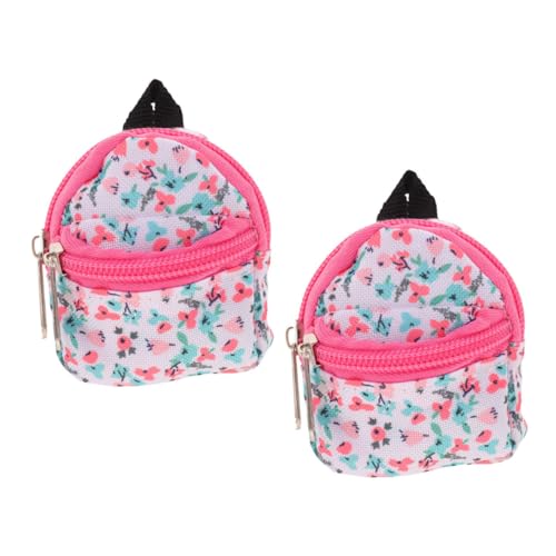 VICASKY 2-teiliges Puppen-Rucksack-Set mit Reißverschluss Schulranzen-Set für Mini-Puppen Ankleide-zubehörtasche Tragbare Spielzeugtasche Zum Puppenspielen von VICASKY