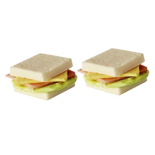 VICASKY 2St Sandwich-Modell für kinderspielzeug Geschenkidee Space Saver genschenkideen mockin künstliche Sandwiches Lebensmittelverzierungen für die Küche Mini-Essen Harz von VICASKY