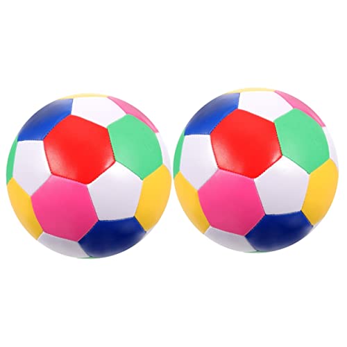 VICASKY 2St Sanfter leiser Fußball Kinder Spielen Ball Fußbälle üben Kleinkind fußball Kinder Fußball Activity für Kinder Spielzeug Sportbälle Fußball-Hüpfball für Kinder Soft-Fußball Pu von VICASKY