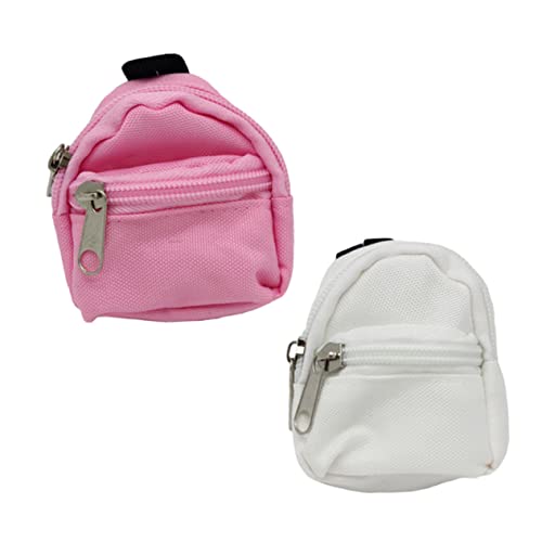 VICASKY 2St Simulation Schultasche Rucksäcke für Mädchen Mini-Puppentasche Mädchen Geldbörsen kinderspielzeug Kinder Spielzeug minirucksacke Mini-Rucksäcke dekorativer Puppenrucksack Stoff von VICASKY