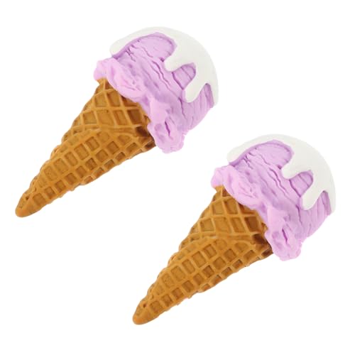 VICASKY 2St Simulierte Eisform Gefälschtes Eistütenspielzeug falsches EIS gefälschte Dessertmodelle vorgeben Zapfen wohnungsdeko Fun Toy Eiscreme-Modellierfigur Eisdekor fotografieren Harz von VICASKY