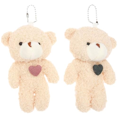 VICASKY 2St Teddybär-Ornamente Tierplüsch-Schlüsselanhänger hängendes Ornament Kuscheltier Schlüsselanhänger Kinder schlüsselanhänger Geschenk Geldbörsen Bär Schlüsselanhänger Taschen von VICASKY