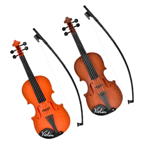 VICASKY 2St Violine Spielzeug Geigenschmuck akustische Violine Schmuck für eine Aufführungsgeige Kinder Musikinstrument Spielzeug Musikspielzeug für Kinder Kindergeige Geigenmodell Plastik von VICASKY