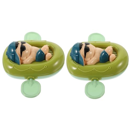 VICASKY 2St Wasserboot interaktives kinderbadewanne babybrause babyspielzeuge badespielzeug Schwimmbecken Badewanne Cartoon- Plastik Green von VICASKY