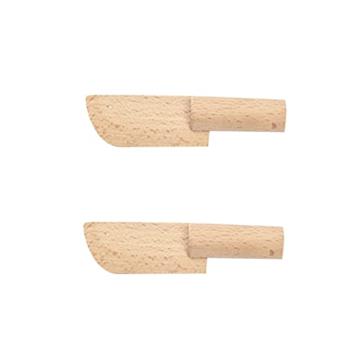 VICASKY 2pcs Buche Holz Küchenspielzeug Lustiges Schneidschneider Spielzeug Simuliertes Küchenschneider Spielzeug Interessantes Spielhaus Küchenschneider Spielzeug Für Kindergarten Kinder von VICASKY