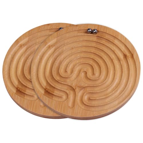 VICASKY 2pcs Kids Labyrinth Spielzeug Lustiges Labyrinth Rolling Perlenspielzeug Balance Maze Spielzeug Perlen Rolling Maze von VICASKY