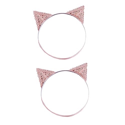 VICASKY 2pcs Kinder Haar Hoops Decor Roman Weibliche Baby Haarbänder Katze Ohr Stirnbänder (rosa) von VICASKY