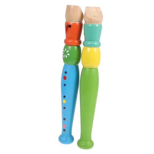 VICASKY 2st 6-Loch-Piccolo Blasinstrument Für Kinder Lernspielzeug Für Kinder Sopranblockflöte Für Kinder Blockflöteninstrument Konzertflöte Musikspielzeug Für Kinder Kinderinstrument Holz von VICASKY