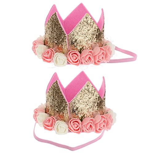 VICASKY Baby Mädchen Jungen Geburtstag Hut 2pcs Geburtstag Krone und Haar Dekorationen für Party von VICASKY