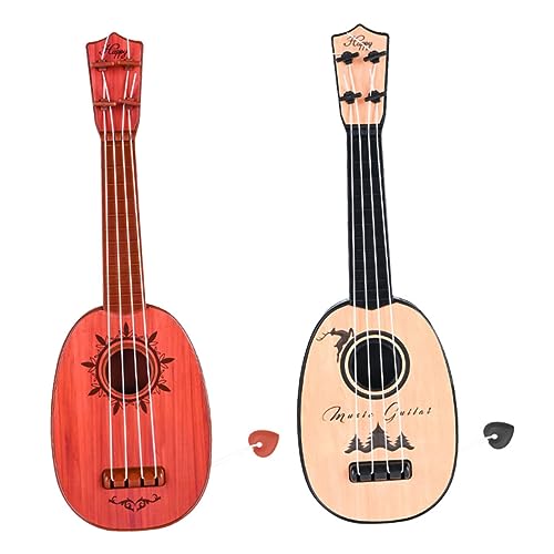 VICASKY 2st Gitarrenspielzeug Musikinstrument Für Pädagogisches Ukulele Aus Kunststoff Anfänger Musikinstrument Gitarre Kleines Ukulele Abs von VICASKY