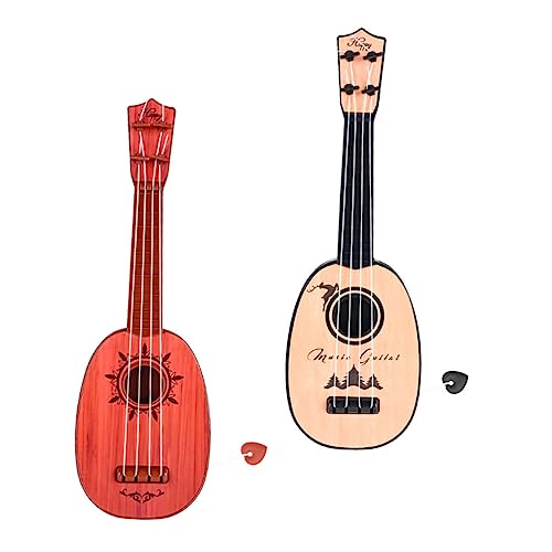 VICASKY 2st Gitarrenspielzeug Spielzeuge Anfänger-Ukulele Für Kinder Anfänger Musikinstrument Spielzeug Mini-Gitarre Mini-Instrument Ukulele Gitarre Spielzeug Kleines Ukulele Spielzeug Abs von VICASKY