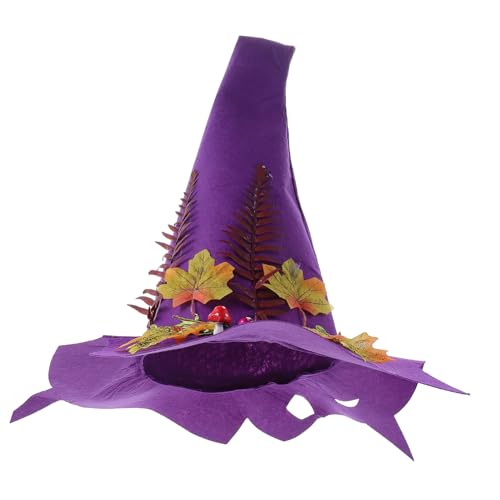 VICASKY 2st Hexen Hut Hexenzubehör Stirnband Halloween- Halloween-party Cosplay-kostümzubehör Halloween-accessoires Für Frauen Halloween-haarschmuck Hexenkostüm Rand Violett Stoff von VICASKY