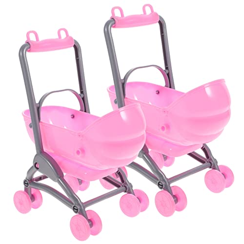 VICASKY 2st Kinderspielzeug Dinosaurierspielzeug Für 3-5 Puppenwagen Mini- Puppenwagen Für 1 Jahr Mini-Kinderwagen Miniatur-Kinderwagen Kinderwagen Rosa von VICASKY