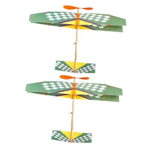 VICASKY 2st Kinderspielzeug Flugzeugwerfer Fliegendes Segelflugzeug Hand Werfendes Flugzeug Fliegendes 3D-Flugzeug-Puzzle Bausatz Papierflieger Hölzern von VICASKY