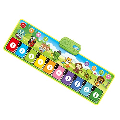 VICASKY 2st Klaviermatte Spielmatte Tastatur Kinder Klavier Kinder Pädagogisches Aktivitätsspielzeug Kinder Lernen Spielzeug Klavierdecke Freizeit-klavierspielzeug Krabbeldecke PVC Green von VICASKY