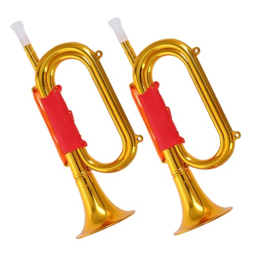 VICASKY 2st Laden Sie Requisiten Auf Sport Lautsprecher Nachtlicht Trompeteninstrument Lautsprecher Für Miniaturlautsprecher Musikspielzeug Lernen Party-Horn Plastik Golden von VICASKY