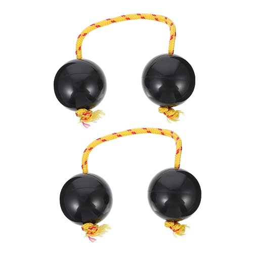 VICASKY 2st Marakas Schlaginstrument Klein Schlaginstrumente Schlagzeug Rhythmisch Handtrommeln Musik Fingerschüttler Maracas Training Sandhammer Black Eisensand von VICASKY