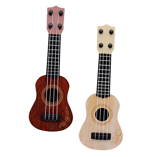 VICASKY 2st Mini-Ukulele Kinderinstrument Musikalisches Lernspielzeug Für Kindergitarre Gitarre Für Ukulele- Für Die Frühe Bildung Kinderspielzeug Plastik von VICASKY