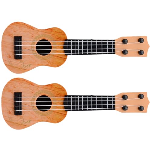 VICASKY 2st Mini-Ukulele Ukulele-Gitarre Für Musikinstrument Xylophon Kinderklavier Gitarre Ukulele Für Kleinkinder Gitarre Für Anfängerkinder Plastik Yellow von VICASKY