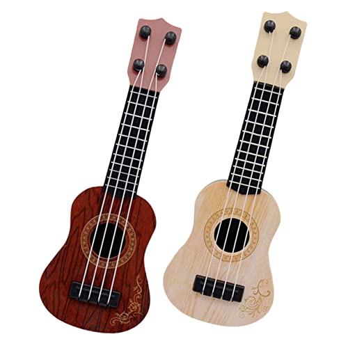 VICASKY 2st Mini-Ukulele Kleines Ukulele Spielzeug Musikinstrument Für Kleinkind-Ukulele Gitarren Kinderspielzeug Musikinstrumente Ukulele-Modell Für Kleinkinder Kleinkind Gitarre Plastik von VICASKY