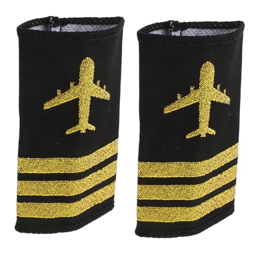 VICASKY 2st Pilotenklappen Schulterklappen Cosplay-Slider Schulterklappen Der Pilotenuniform Schulterklappen Für Flugpiloten Pilotenuniformstangen Fluguniform-Schulterklappen Stoff von VICASKY