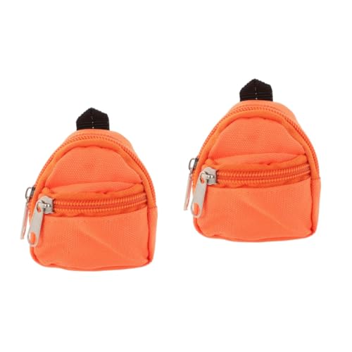 VICASKY 2st Puppenrucksack Mikro-szenen-Ornament Kleine Puppentasche Mini-Rucksack Für Puppen Puppenreisetasche Puppen-klassenzimmer-spielset Miniaturen-Rucksack Mini-Schultasche Stoff von VICASKY