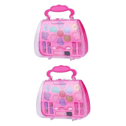 VICASKY 2st Schminkkasten Make-up-Koffer Für Kinder Make-up-kit Vorgeben Kinder Make-up-Set Für Mädchen Kosmetisches Spielzeug Für Mädchen Schminkspielzeug Für Kinder von VICASKY