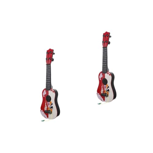 VICASKY 2st Simulations-Ukulele Anfänger Musikinstrument Spielzeug Kindergitarre Für Mädchen Kinder Gitarre Minispielzeug Für Mädchen Spielzeug Für Babys Mini-Ukulele Ukulele-Spielzeug Abs von VICASKY